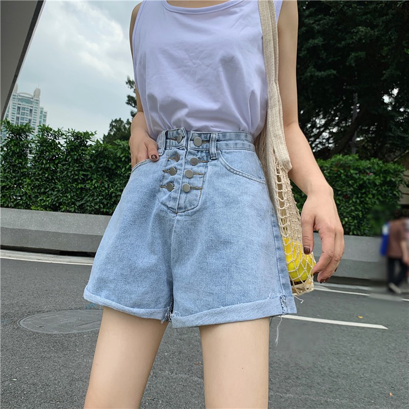 [Hàng có sẵn] Quần shorts jean nữ Ulzzang Quảng Châu QNJ94 | BigBuy360 - bigbuy360.vn