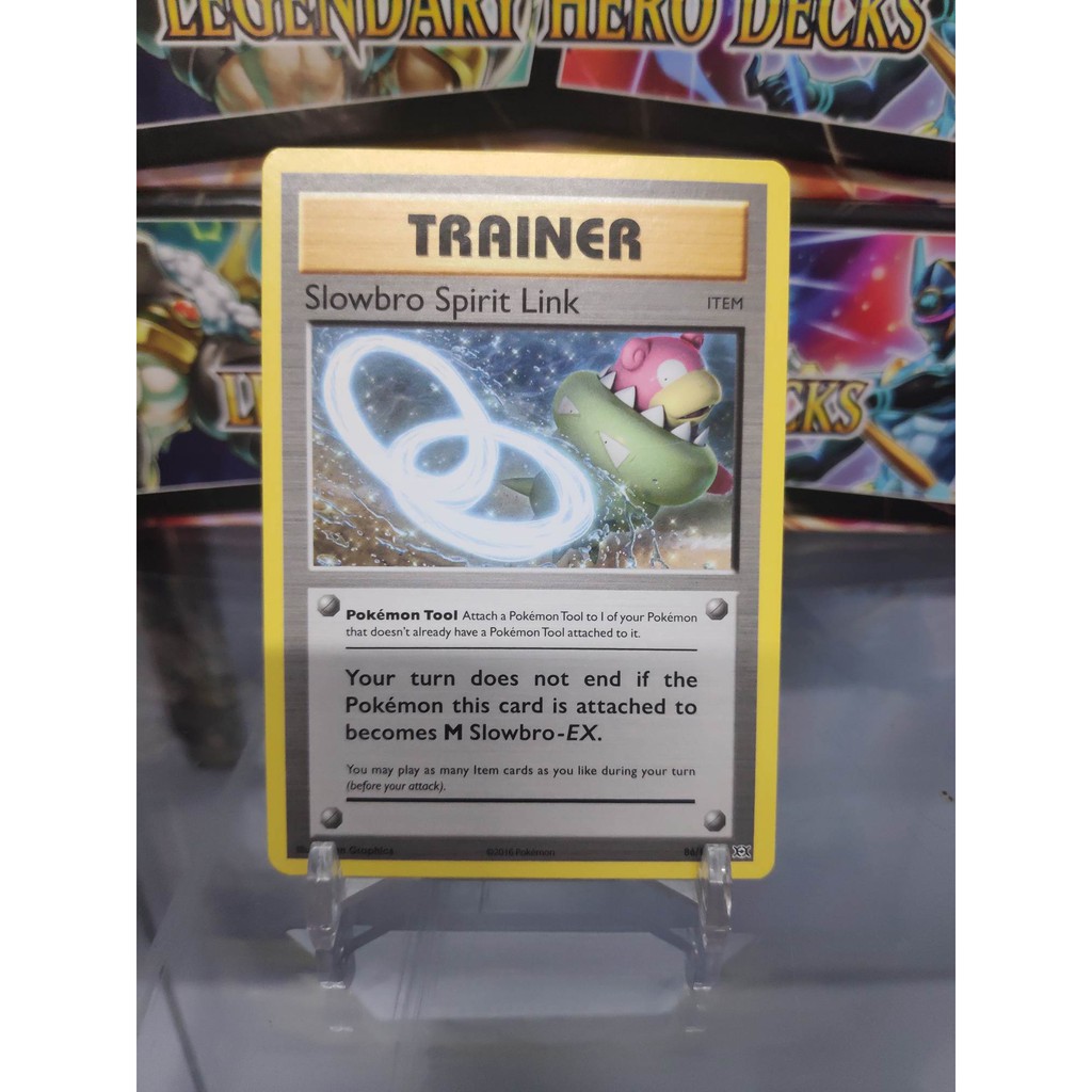 [ Dưa Hấu Yugioh ] Lá bài thẻ bài Pokemon Trainer Slowbro Spirit Link