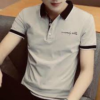 Áo thun nam có cổ phối