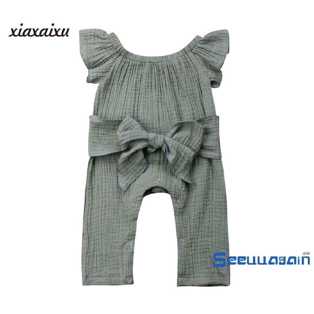 Bộ áo liền quần sát nách đáng yêu cho bé gái