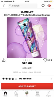 [SALE 60%] Sữa rửa mặt GlamGlow Gentlebubble fullsize
