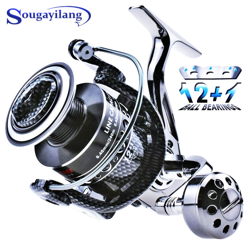 Máy Câu Cá Đứng Sougayilang 2000-7000 12+1BB Thân Kim Loại Lực Kéo 14kg Dùng Khi Câu Cá Lớn/Câu Cá Lướt Sóng