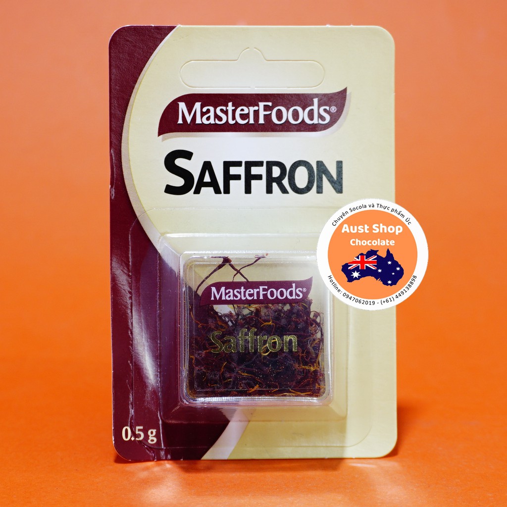 Saffron Nhụy Hoa Nghệ Tây Úc 0.5g - Australian Saffron MasterFoods - Aust Shop Chocolate