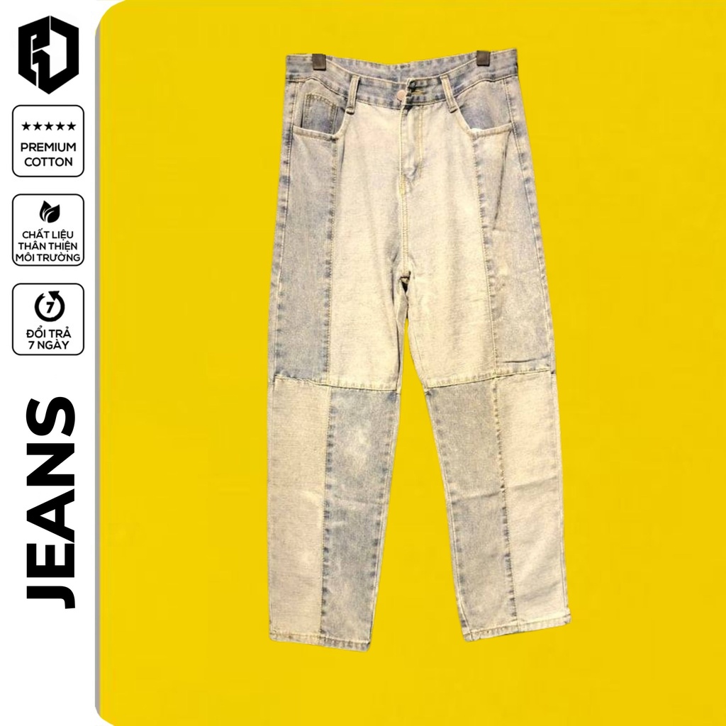 Quần Jean Nam Baggy Jean unisex ống rộng phong cách bụi, Jean 2 màu  Revenger Baggy RVGB2M