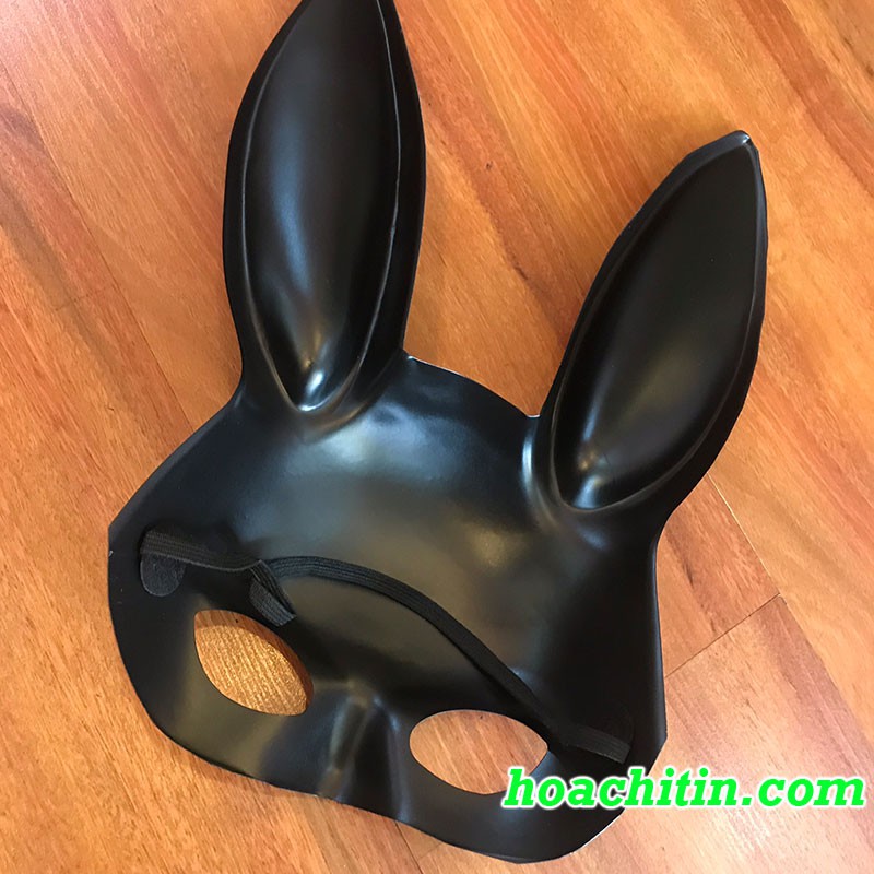 Mặt nạ Thỏ Bunny tai dài đen trắng đồ chơi hoá trang halloween