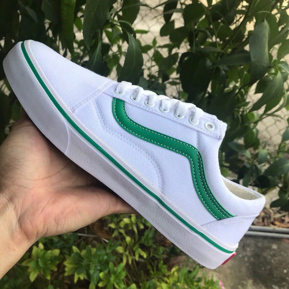 Giày thể thao vans old skool TRẮNG SỌC KẺ ĐEN