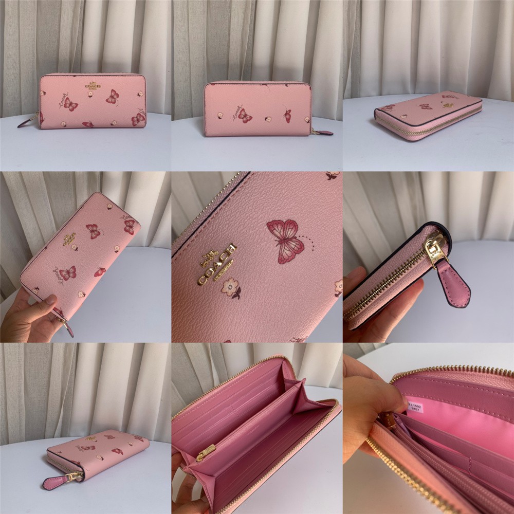 Ví Da Dáng Dài Có Khóa Kéo In Chữ 86093 98126 2858 76546 2856 2857 31823