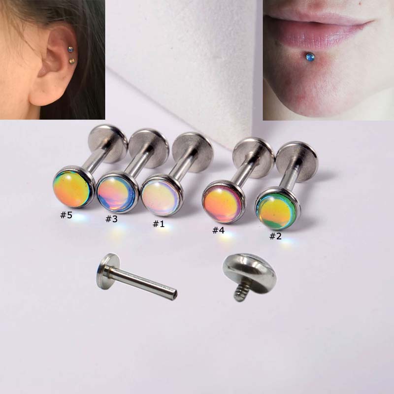 1 Khuyên Xỏ Sụn Tai Bằng Thép Không Gỉ 16G