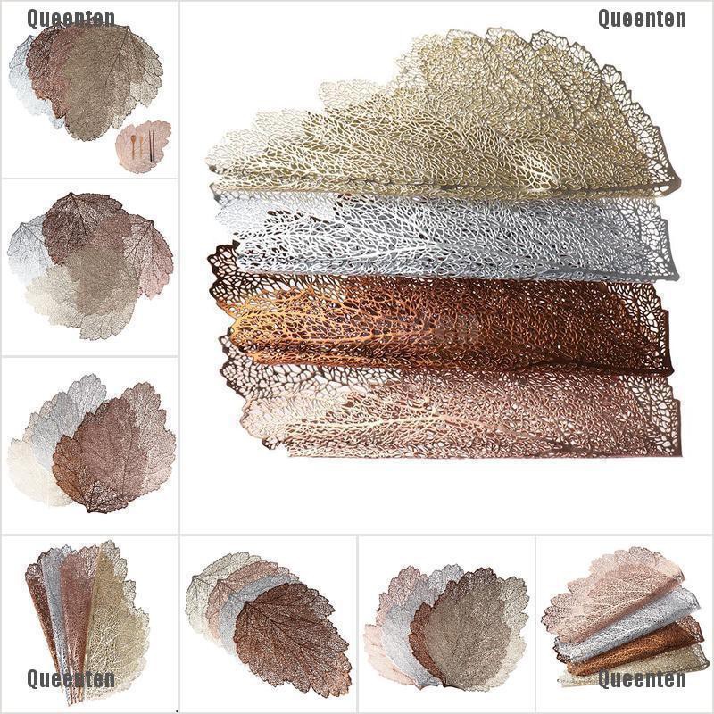 1 Miếng Lót Bàn Ăn Pvc Họa Tiết Lá Cây