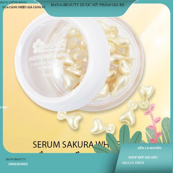 SAKURA WHITENING - VIÊN SERUM DƯỠNG DA HanaBeauty