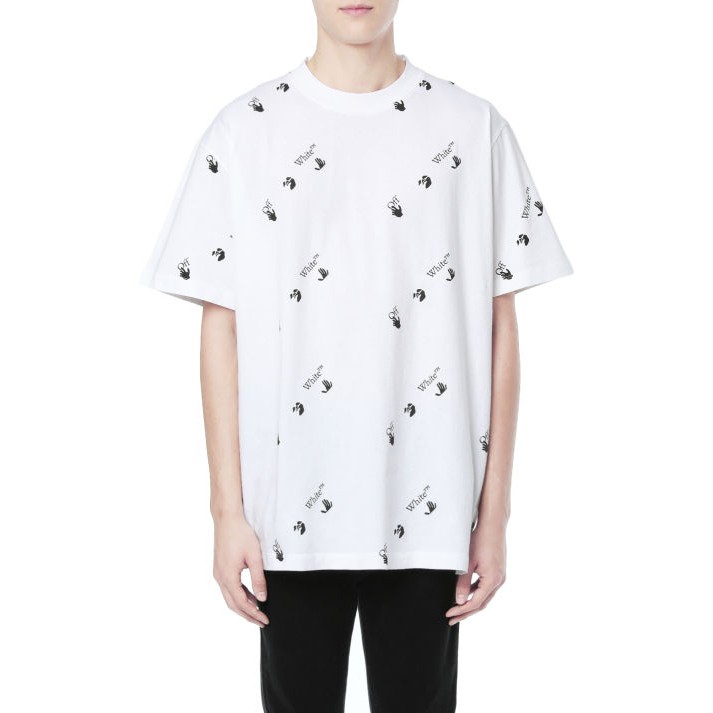 Off-white 2021 new OW palm print loose couple short-sleeved T-shirt