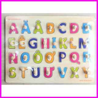 Bảng tiếng việt in hoa / chữ thường Vivi 286 núm gỗ