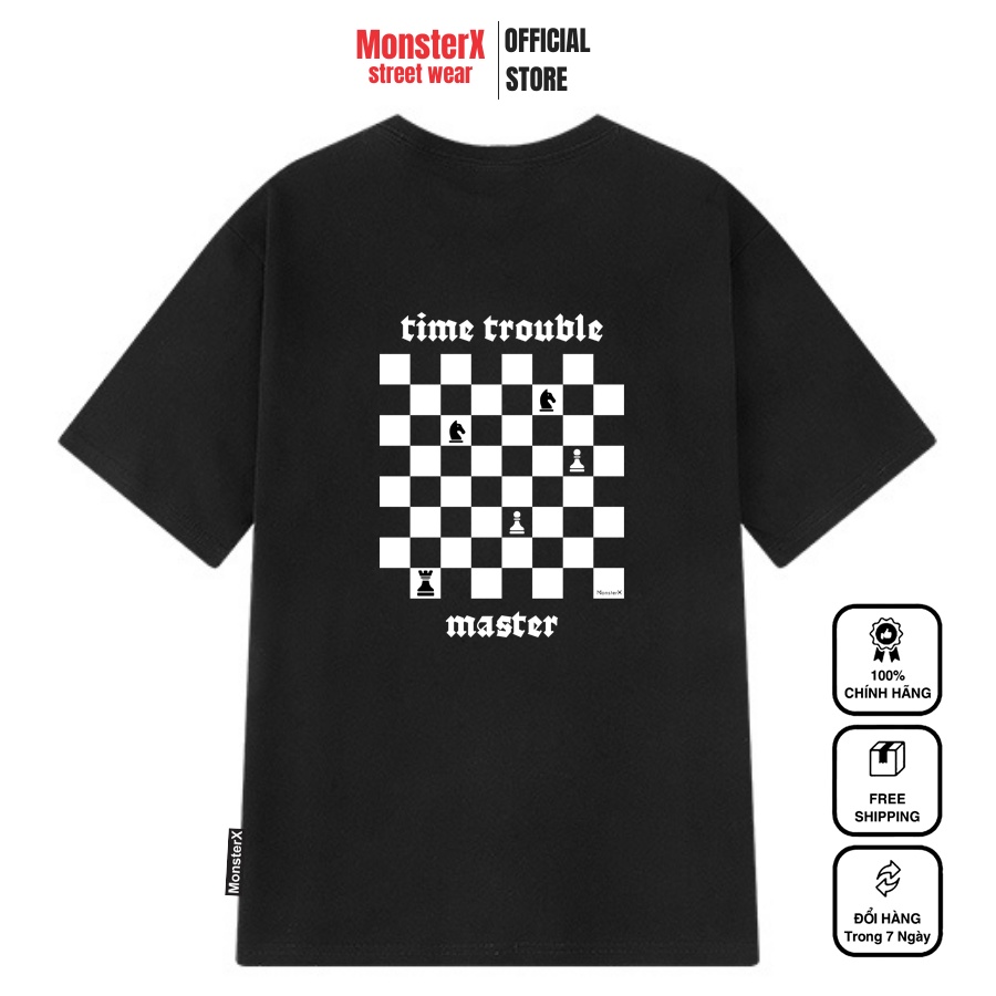 Áo thun unisex MONSTER X STREET Chess phông tay lỡ nam nữ form rộng Local Brand