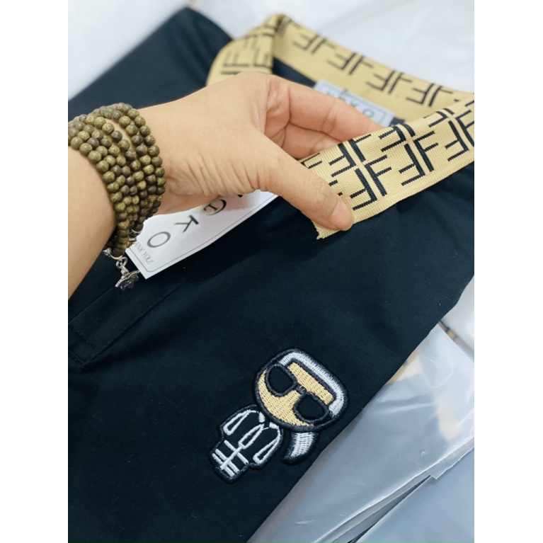 [FREE SHIP] ÁO THUN NAM CỔ BẺ FENDYYY CẬU BÉ ĐEO KÍNH ĐEN SIÊU NGẦU