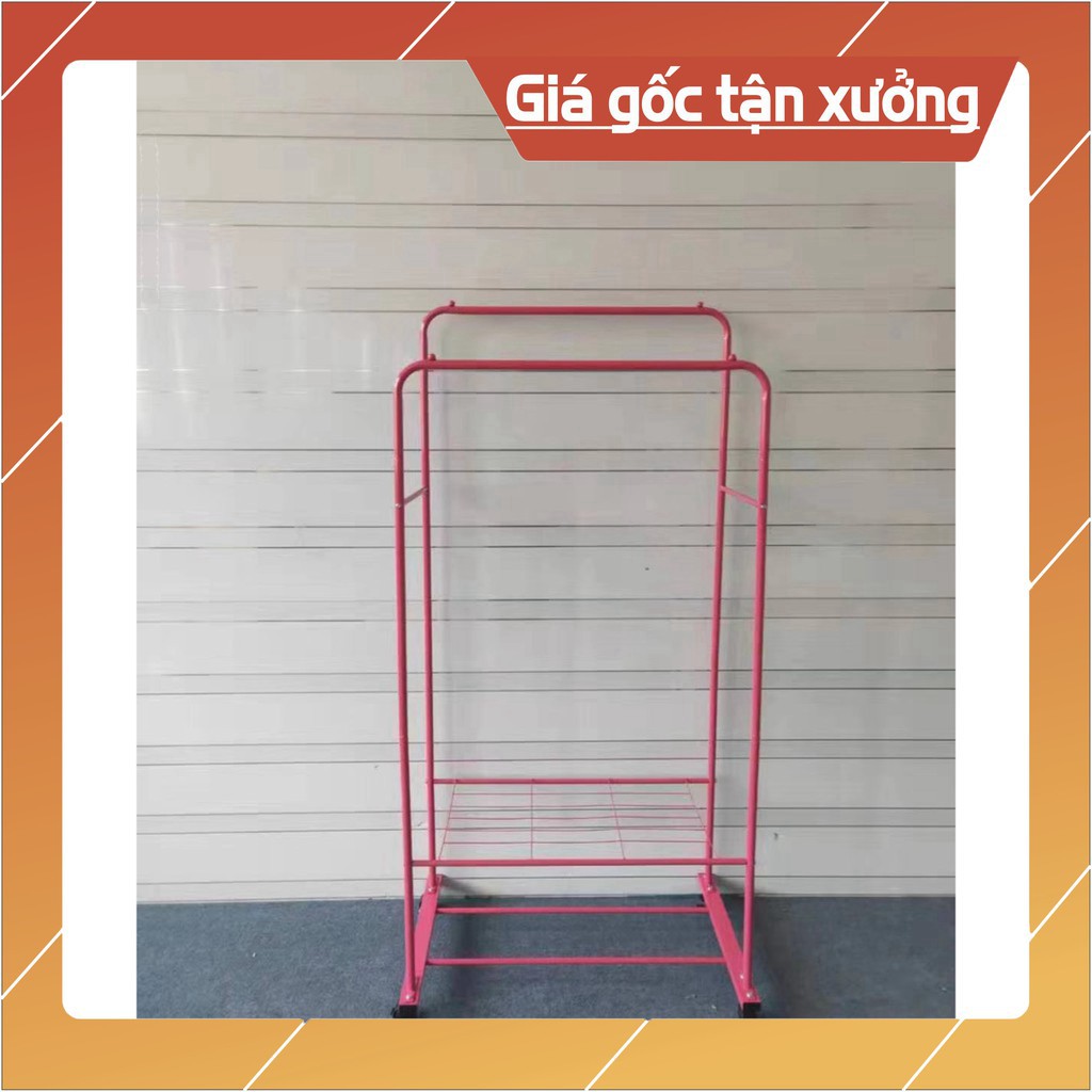 [ sale mùa hè] Giàn giá kệ treo quần áo đa năng giá đôi 3 in 1 có bánh xe 80cm .