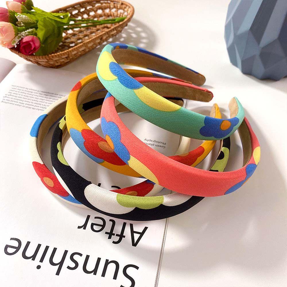 Dây Cột Tóc VANES1 In Họa Tiết Hoa Màu Sắc Ngọt Ngào Xinh Xắn