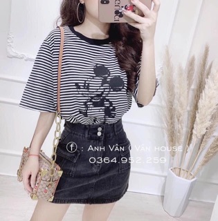 ÁO THUN NỮ MK KẺ NGANG SIÊU HOT