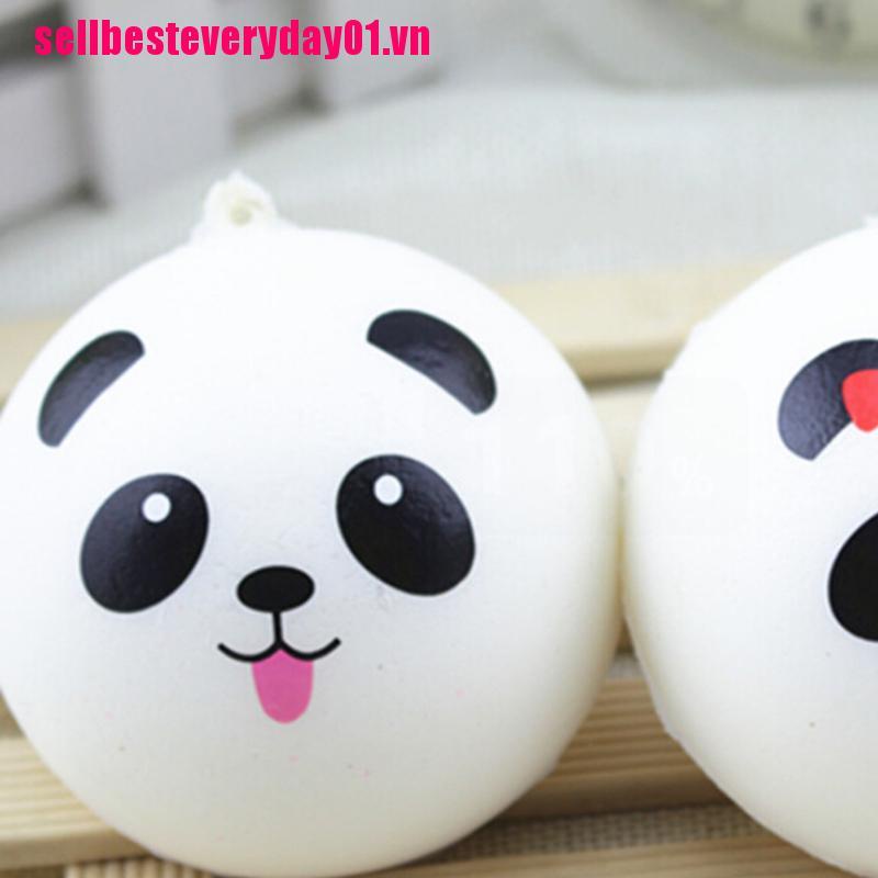 Bộ 01 Đồ Chơi Giảm Căng Thẳng Hình Bánh Bao / Gấu Trúc Dễ Thương Kích Thước 1X4Cm