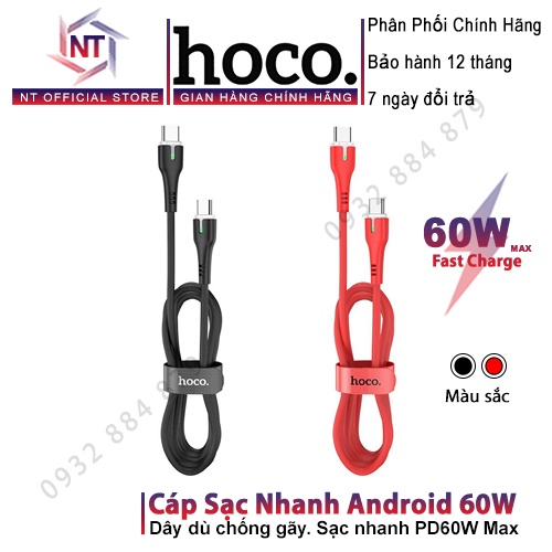 Cáp Sạc Nhanh IPhone/Android PD60W Hoco X45 Surplus Chính Hãng Thế Hệ Mới Hỗ Trợ Truyền Dữ Liệu