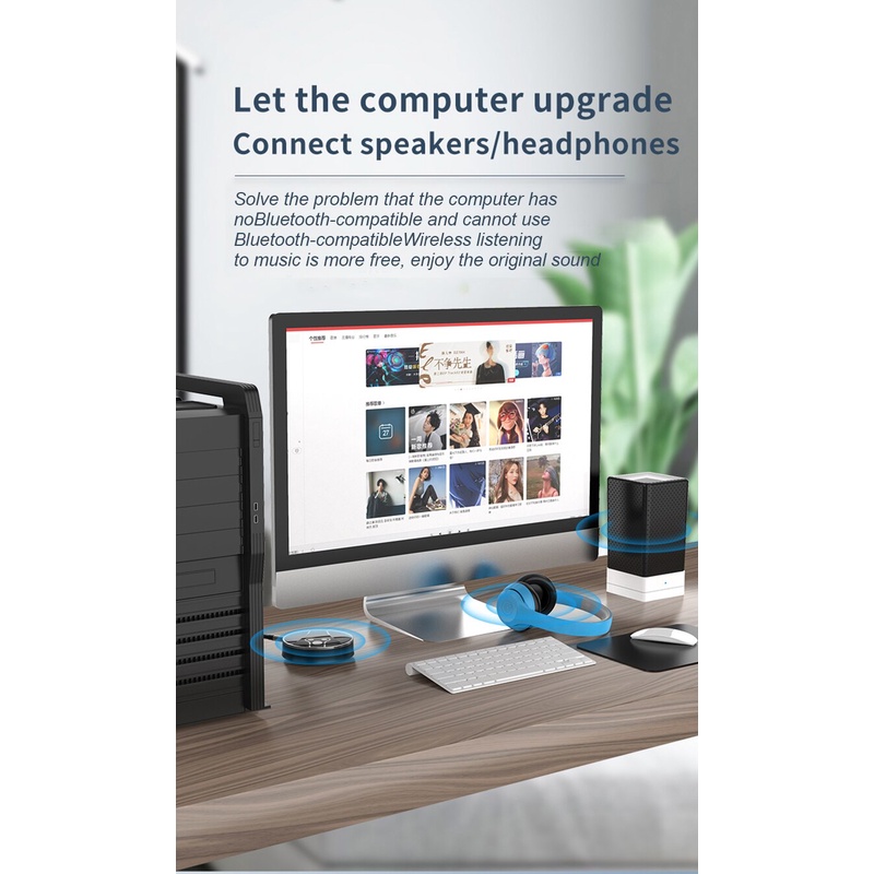 Thiết bị truyền nhận âm thanh NFC Bluetooth 5.0 cho loa/ tai nghe