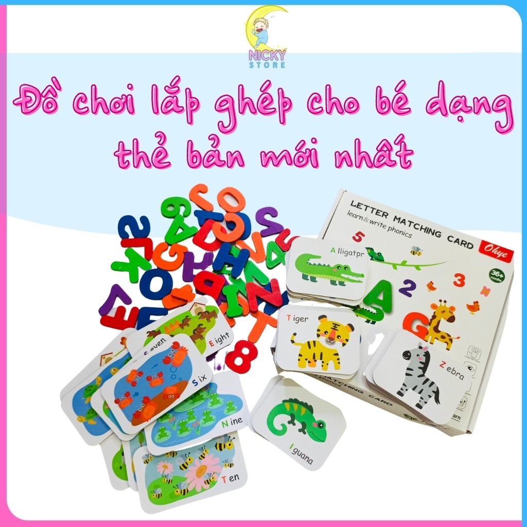 Thẻ Học Chữ Cái Và Số Thông Minh Cho Bé Letter Có Hình Ảnh Minh Họa Và Từ Vựng Tiếng Anh Giúp Bé Tiếp Xúc Ngoại Ngữ Sớm