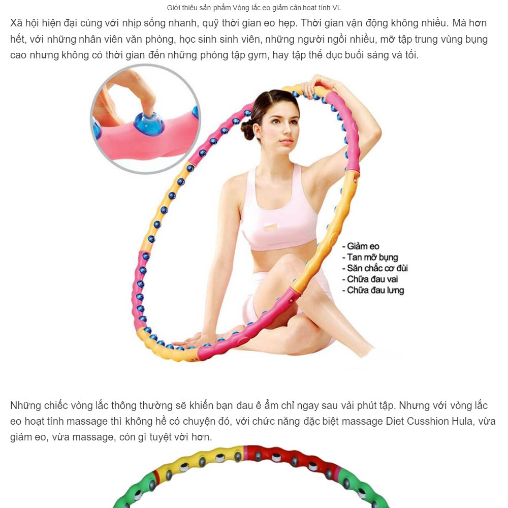 VÒNG LẮC GIẢM EO MASSAGE HOOP