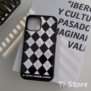 Ốp Lưng Caro Black White iP [ TI STORE ]