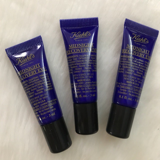 Kem dưỡng mắt giảm thâm nhăn Kiehls Midnight Recover Eye Cream 3ml