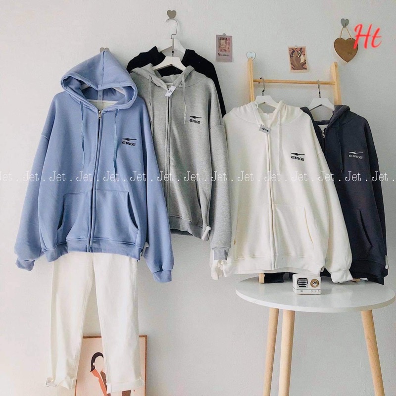 Áo khoác nỉ logo ERKE H26