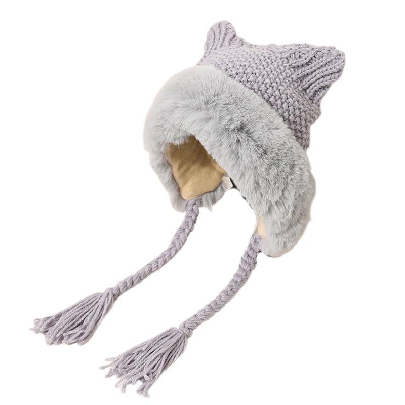Mũ Bomber Tai Mèo Lông Xù Giữ Ấm Dành Cho Lễ Hội Hol