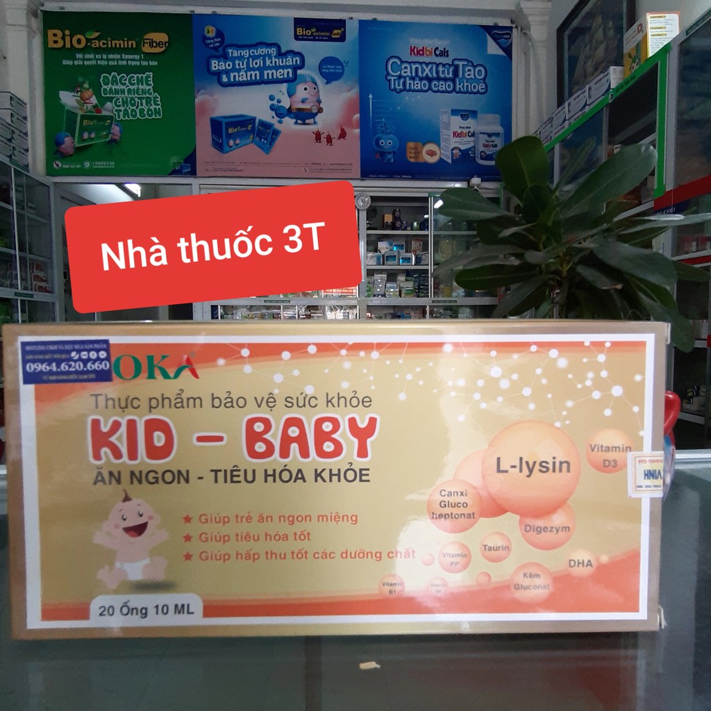 Siro KID - BABY POKA cho bé ăn ngon, ngủ tốt, cao lớn, thông minh, hết biếng ăn. Hộp 20 ống x 10ml.