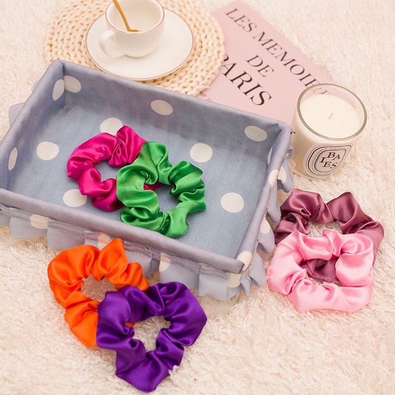 [Mã FAMARAL1 giảm 10K đơn 50K]Dây buộc tóc hàn quốc đồ buộc tóc scrunchies màu sắc SC17