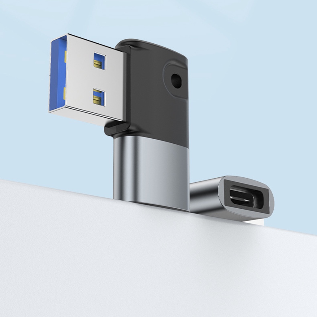 Đầu chuyển đổi sạc nhanh usb 3.0 Type C có lỗ treo 90 độ cho máy tính bảng