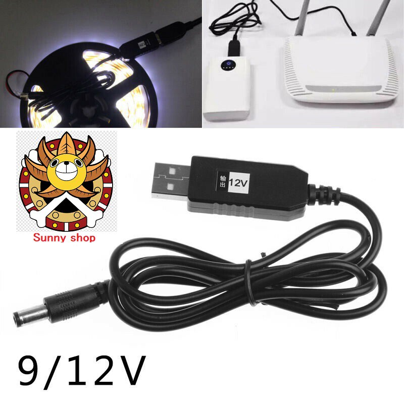 Cáp Chuyển Đổi Cấp Điện 5V USB sang 5V / 9V / 12V