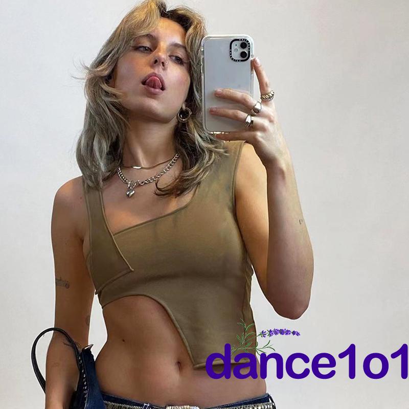 Áo Ba Lỗ Hở Rốn Màu Trơn Của Nữ Khiêu Vũ1O1-Nữ