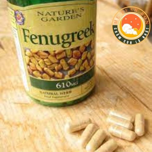 Lợi Sữa Fenugreek Nature's Garden 610mg Hộp 100 Viên của Anh giúp mẹ tăng sản lượng sữa, nguồn sữa thơm ngon cho bé