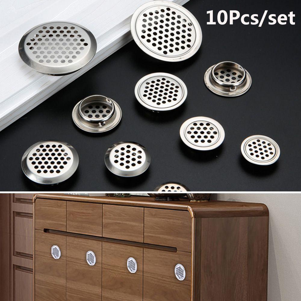Set 10 Vỏ Bọc Lỗ Thông Gió Bằng Thép Không Gỉ Siêu Bền Tiện Dụng Cho Đồ Nội Thất
