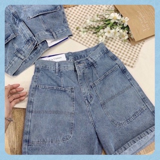 Quần jean ngố nữ dáng rộng ly túi bản to HAIYEN PADDY 006