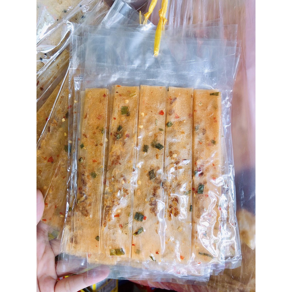 bánh tráng cuộn hành phi