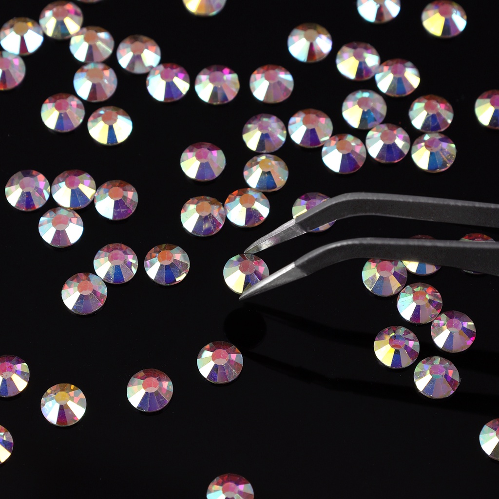 MONJA Nhíp Miệng Cong Đính Đá 3D Lấp Lánh Trang Trí Móng Nghệ Thuật DIY