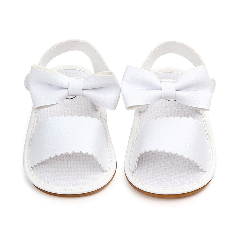 Giày sandal quai ngang đính nơ xinh xắn dành cho bé gái