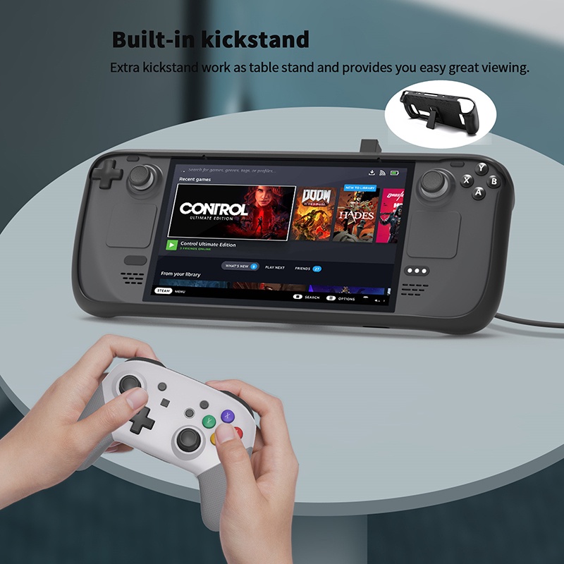 Bộ Ốp TPU 7 Trong 1 Kèm Giá Đỡ Và Miếng Dán Nút Bấm Điều Khiển Chơi Game Hấp