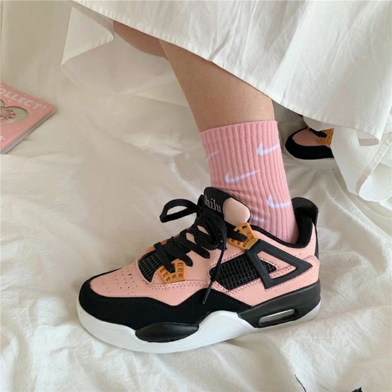 6:30PM Order Mã 048 Giày sneaker ulzzang dáng nikeair phối màu hồng đen blackpink