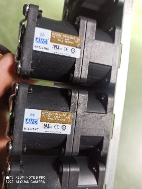 Quạt bộ đôi máy chủ AVC siêu tốc độ 12v 1.9A Tai nắm cam