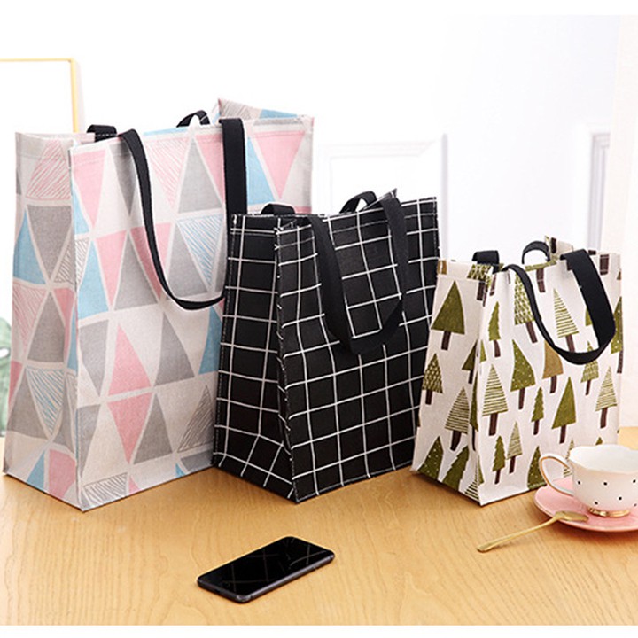 Túi đựng đồ đi chợ hộp cơm giữ nhiệt đa năng có lớp chống bẩn khóa kéo chắc chắn đi làm dã ngoạiyoungcityshop 30.000