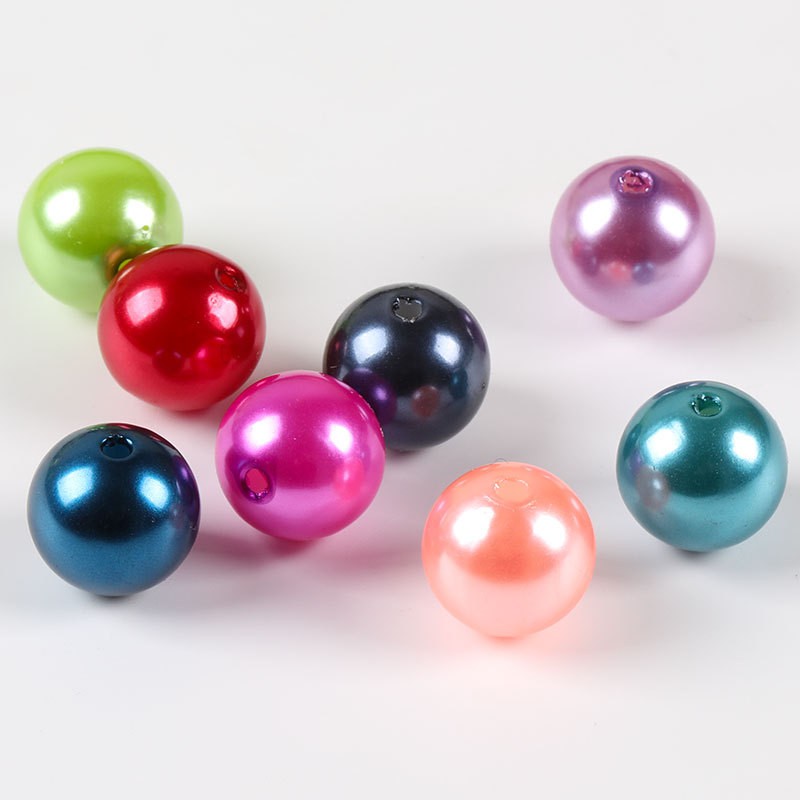 500 Hạt Giả Ngọc Trai 6mm nhiều màu Phủ Nhũ Trang trí Thủ công Tiện dụng