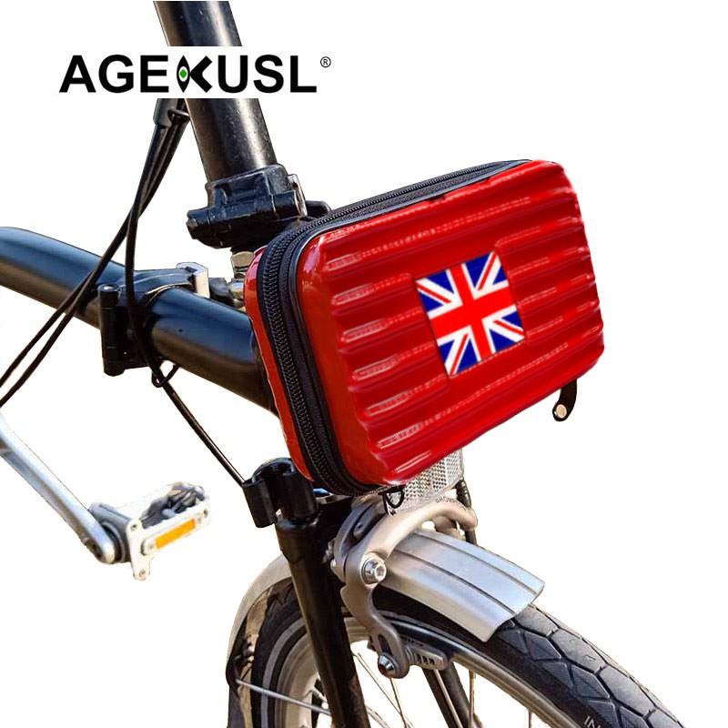 AGEKUSL Bike Basket Bag Front Rack Pack Túi vận chuyển cho Brompton 3 Sixty Pikes United Trifold gấp xe đạp