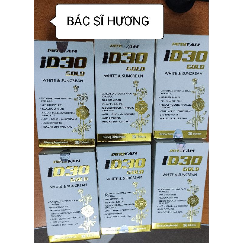 [ CHÍNH HÃNG MẪU MỚI] Viên uống trắng da,chống nắng ID30 GOLD | BigBuy360 - bigbuy360.vn