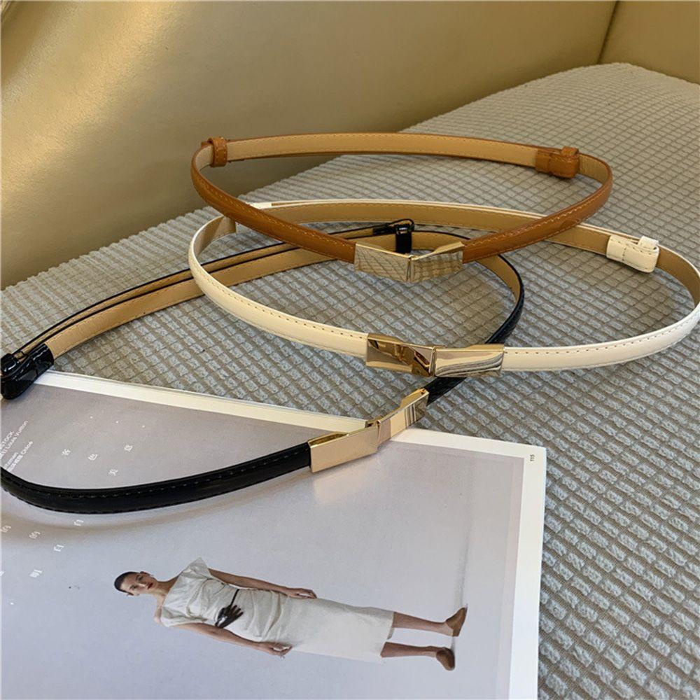 Thắt Lưng Da PU Nhiều Màu Sắc Phong Cách Cổ Điển Thời Trang Cho Nữ