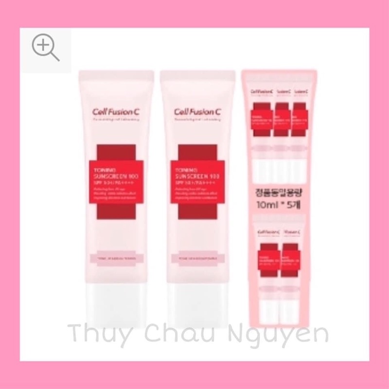 [ HÀNG TRẢ  ORDER ] Random tuýp 50ml hoăc 5 tuýp 10ml - KEM CHỐNG NẮNG CELL FUSION C TONING